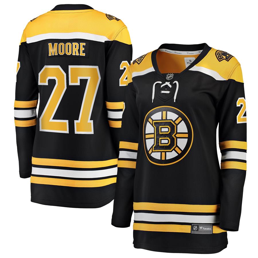 John Moore Boston Bruins Fanatics Branded Women's Home Breakaway Player Jersey - Black
