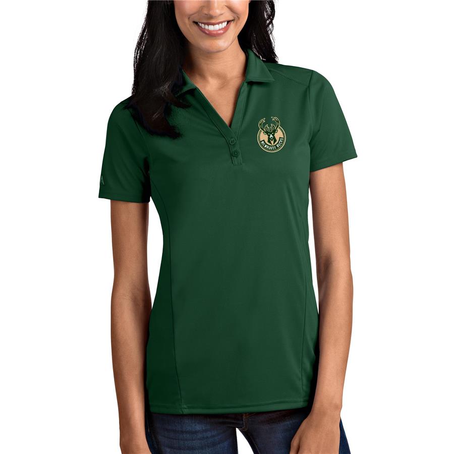 Milwaukee Bucks Antigua Women's Tribute Polo - Green