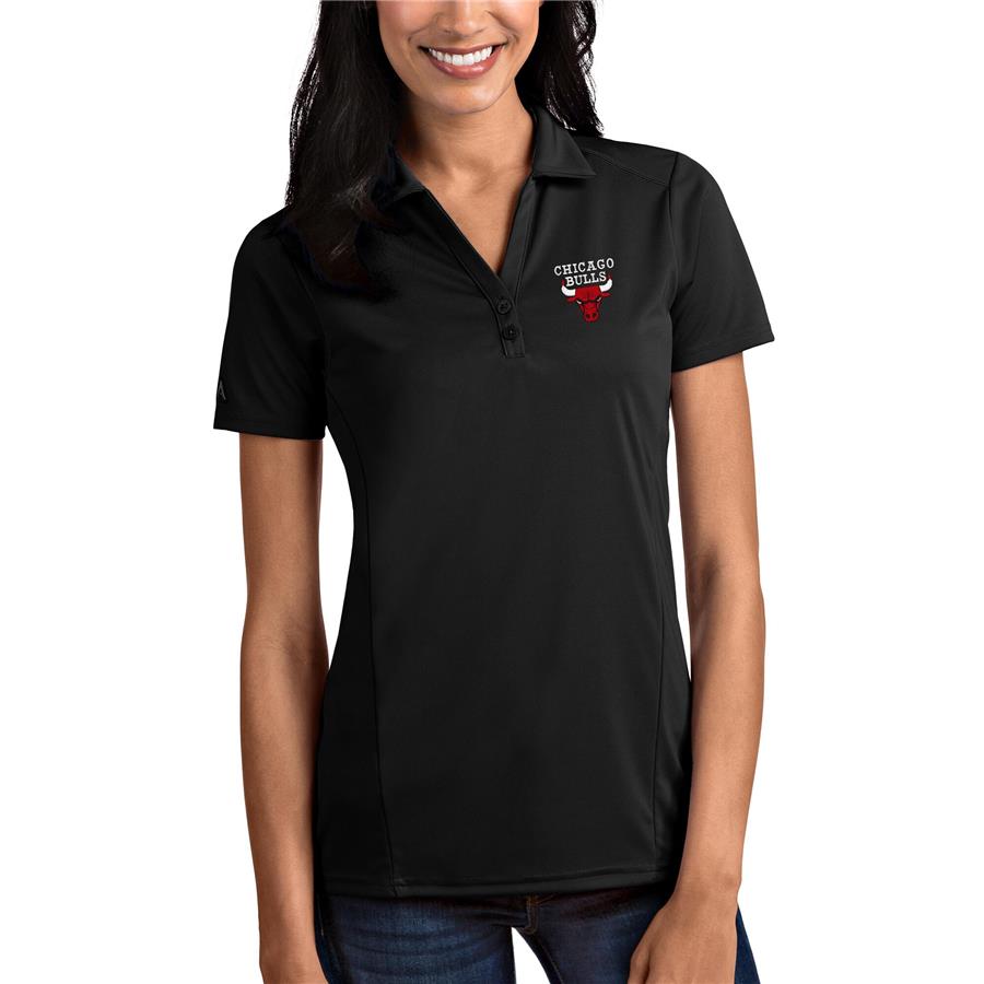 Chicago Bulls Antigua Women's Tribute Polo - Black