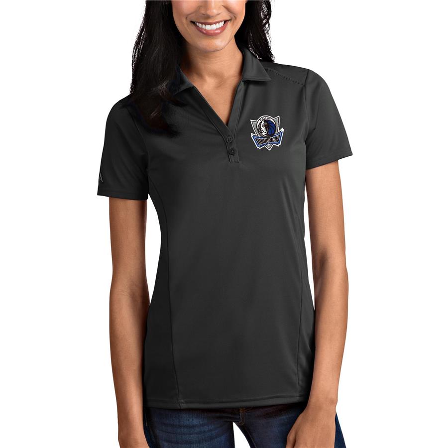Dallas Mavericks Antigua Women's Tribute Polo - Charcoal