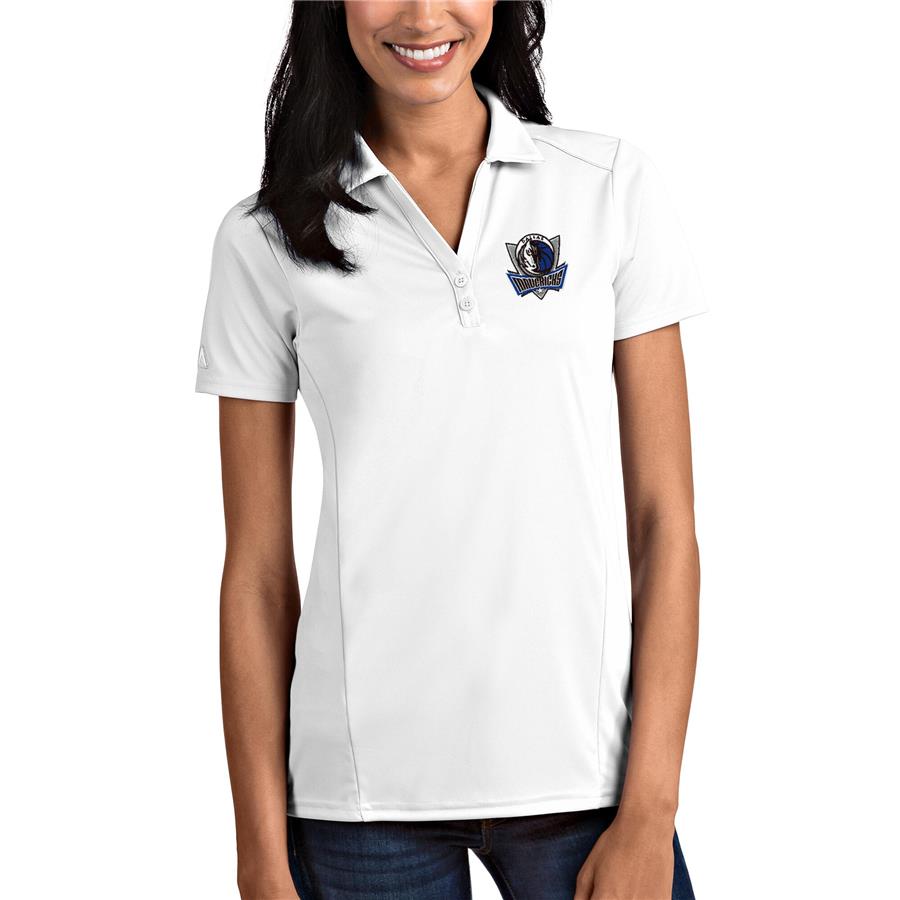 Dallas Mavericks Antigua Women's Tribute Polo - White