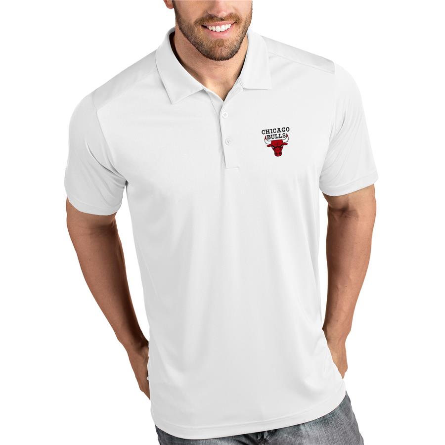 Chicago Bulls Antigua Tribute Polo - White