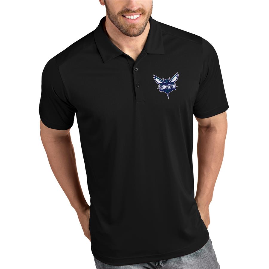Charlotte Hornets Antigua Tribute Polo - Black
