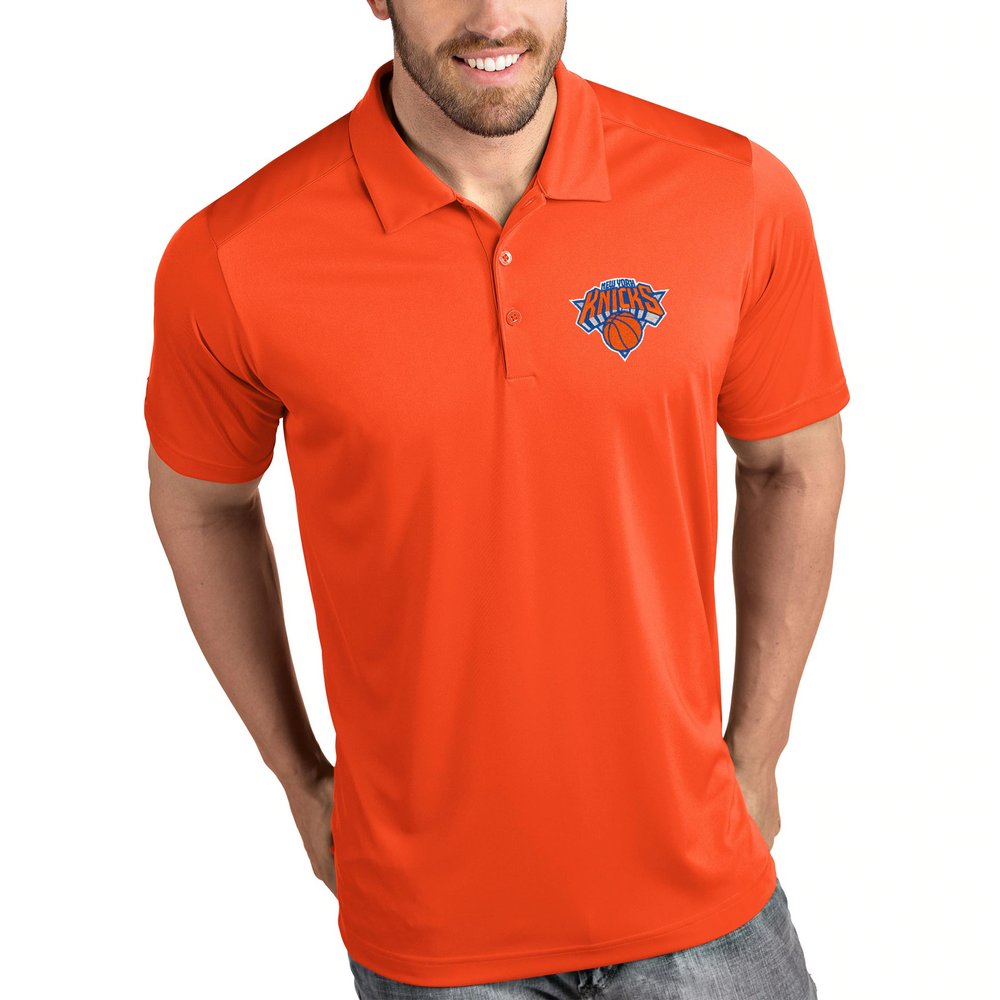 New York Knicks Antigua Tribute Polo - Orange