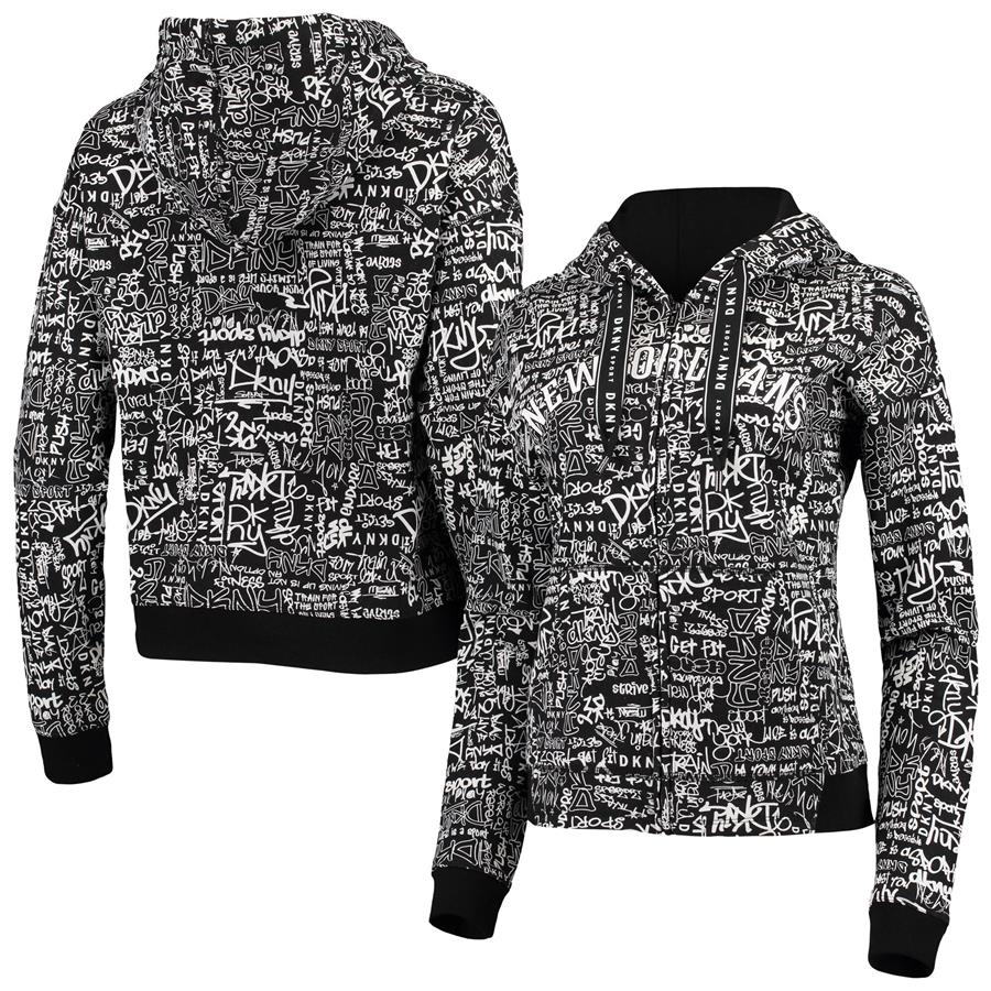 New Orleans Pelicans DKNY Sport Women's Urban Pullover Hoodie - Black