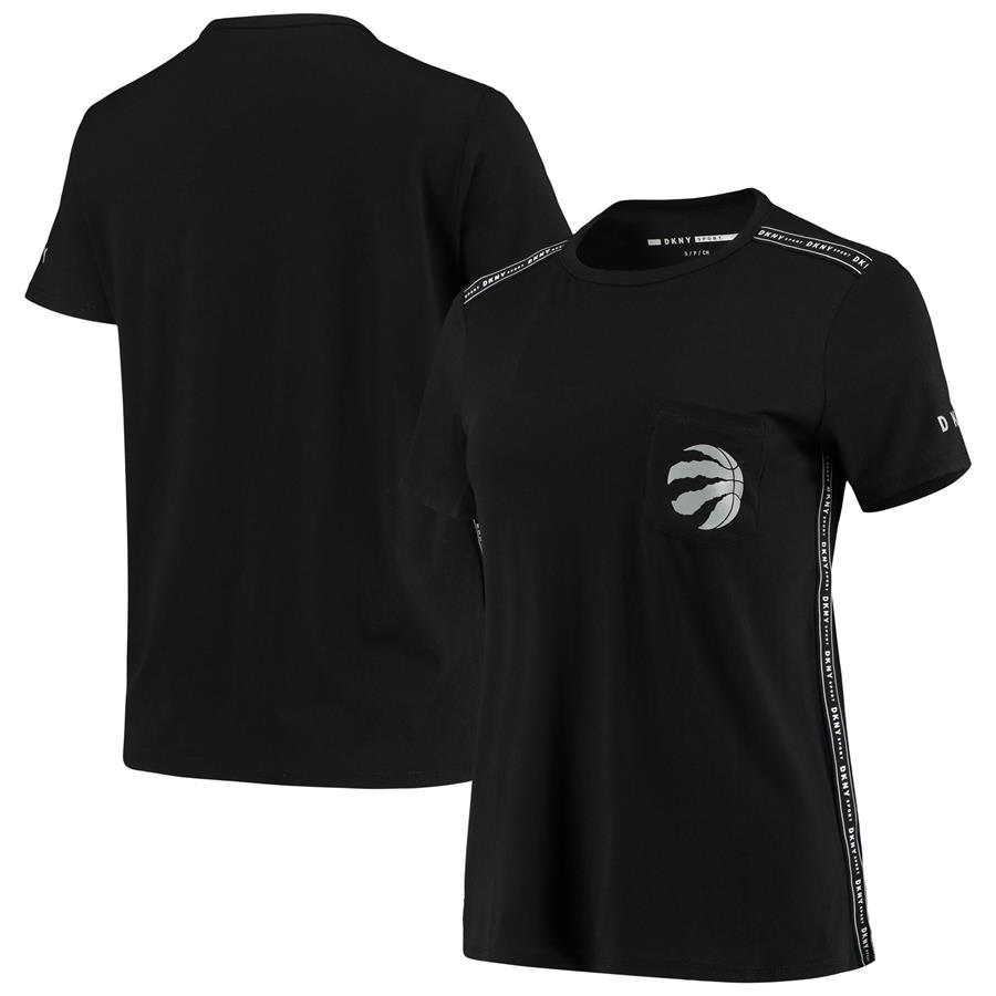 Toronto Raptors DKNY Sport Women's Donna Sport Pocket Tri-Blend T-Shirt - Black
