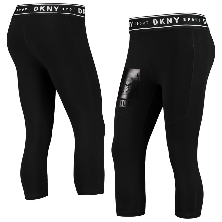 Chicago Bulls DKNY Sport Women's Karan Capri Leggings - Black