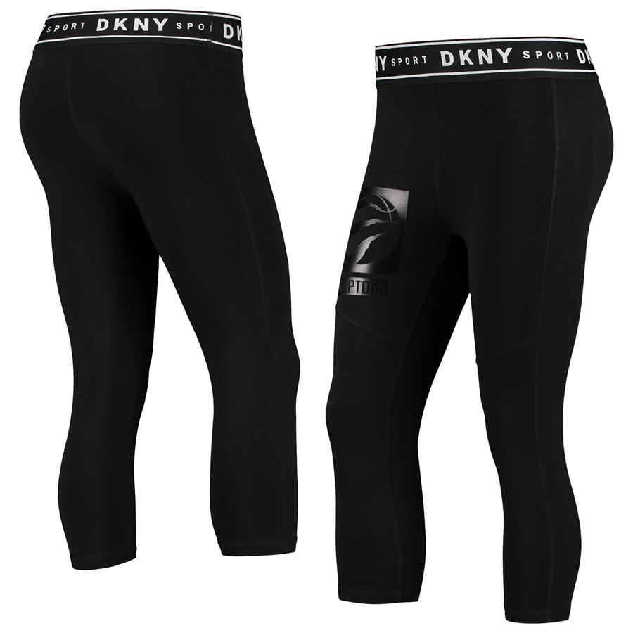 Toronto Raptors DKNY Sport Women's Karan Capri Leggings - Black