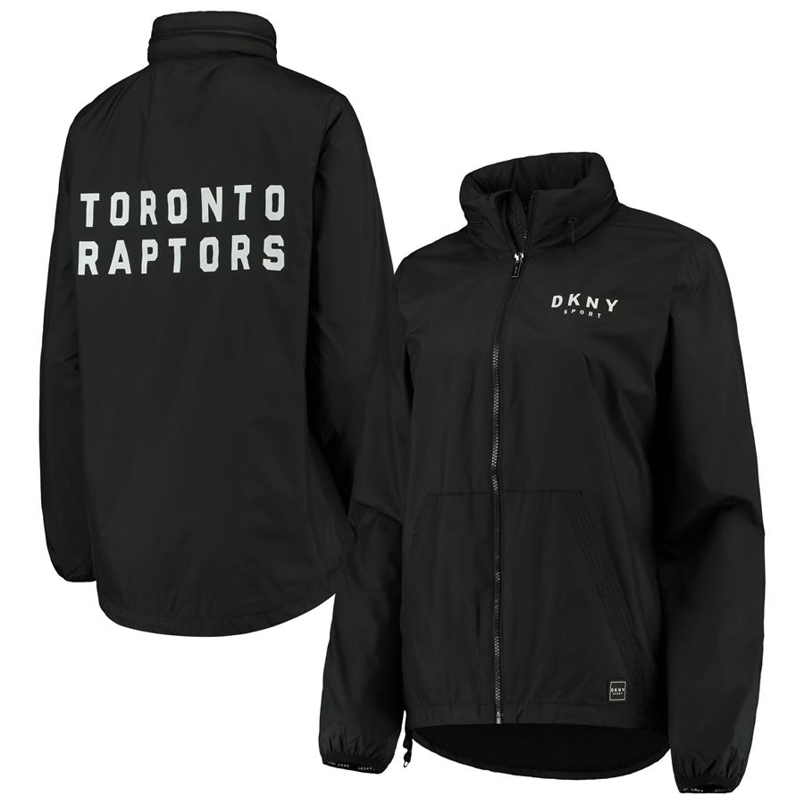 Toronto Raptors DKNY Sport Women's Stadium Full-Zip Jacket - Black