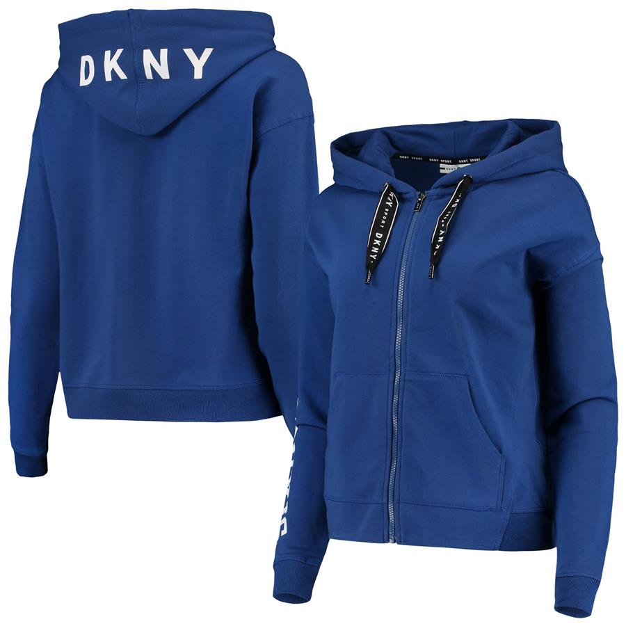 Philadelphia 76ers DKNY Sport Women's Zoey Full-Zip Hoodie - Royal