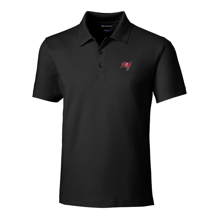 Tampa Bay Buccaneers Cutter & Buck Forge Tailored Fit Polo - Black