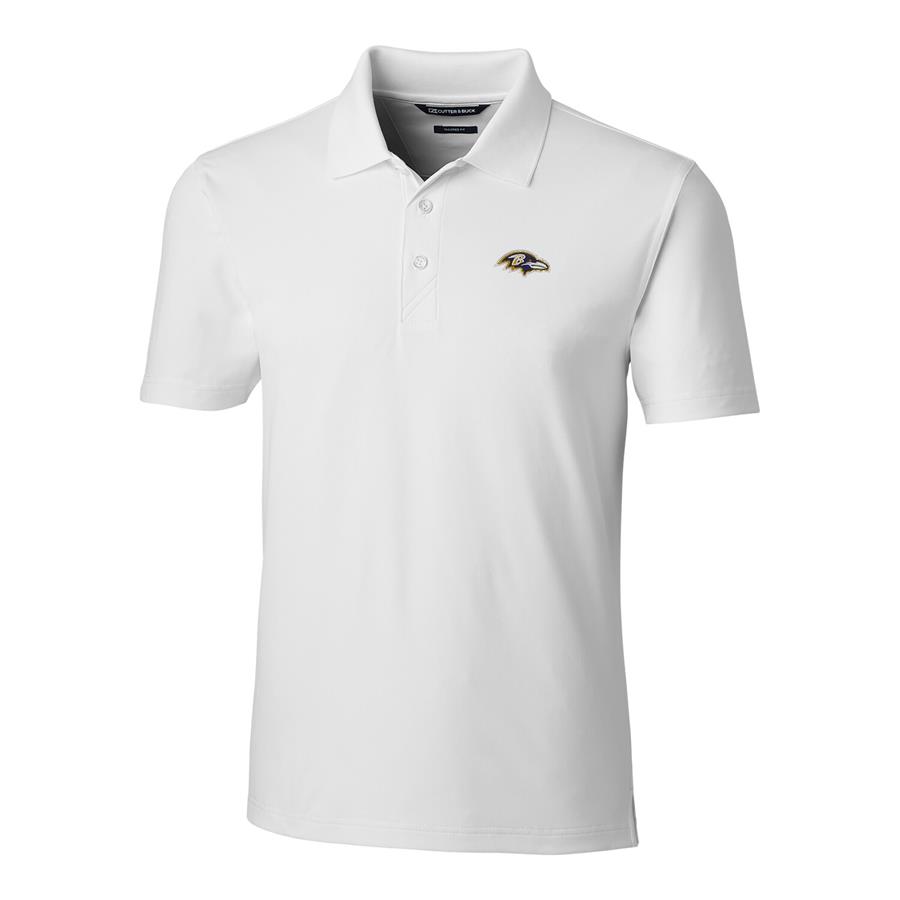 Baltimore Ravens Cutter & Buck Forge Tailored Fit Polo - White