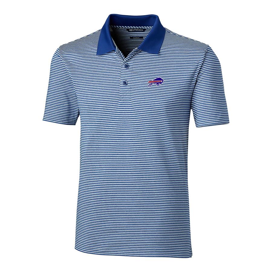 Buffalo Bills Cutter & Buck Forge Tonal Stripe Tailored Fit Polo - Royal