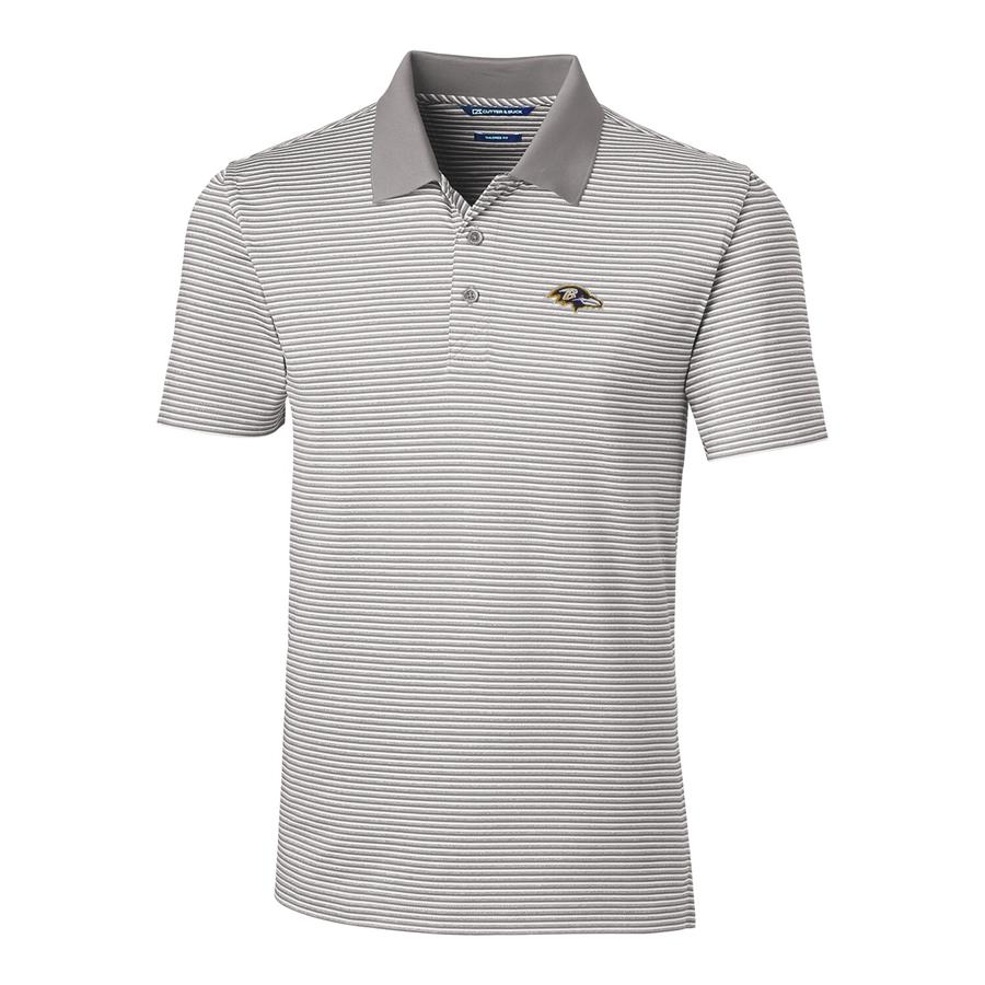 Baltimore Ravens Cutter & Buck Forge Tonal Stripe Tailored Fit Polo - Gray
