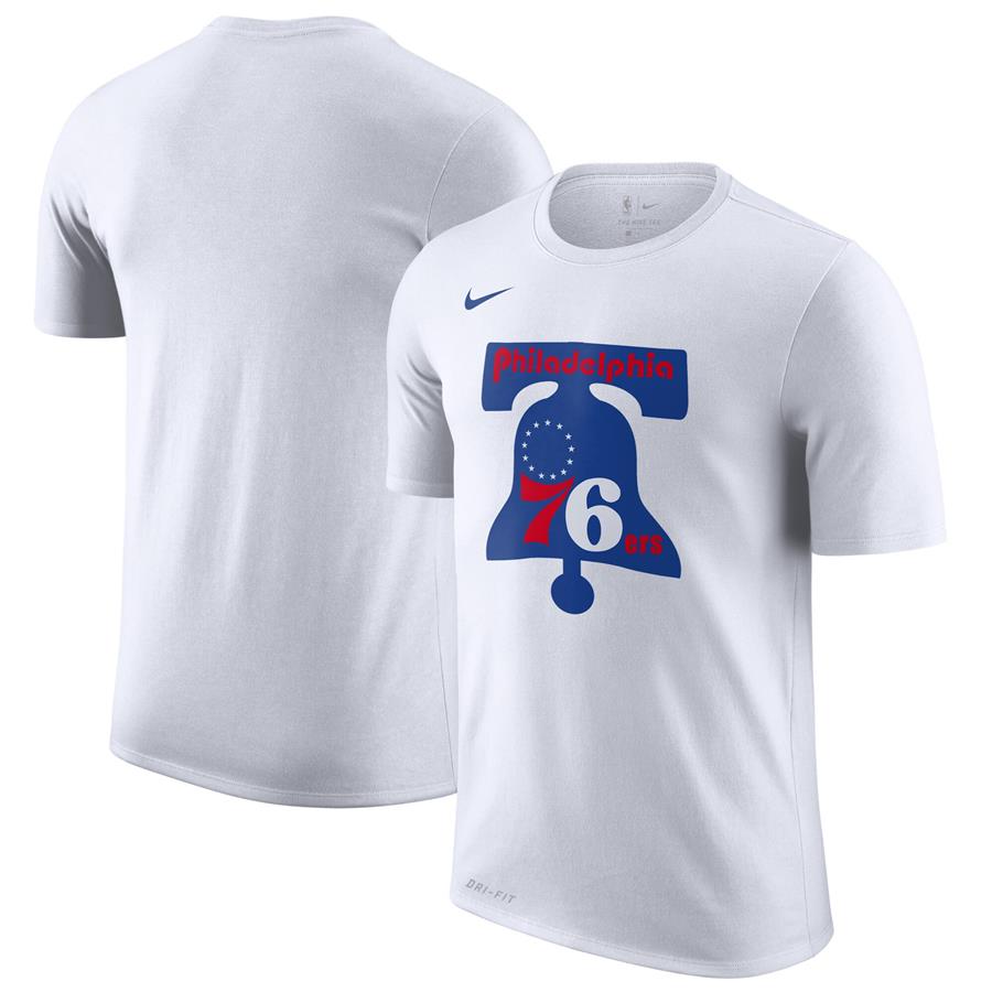 Philadelphia 76ers Nike Hardwood Classics Performance Logo T-Shirt - White