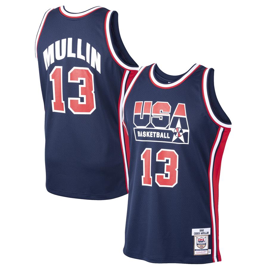 Chris Mullin USA Basketball Mitchell & Ness Home 1992 Dream Team Authentic Jersey - Navy