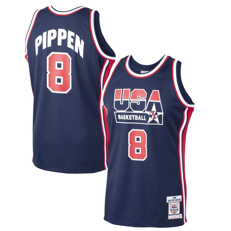 Scottie Pippen USA Basketball Mitchell & Ness Home 1992 Dream Team Authentic Jersey - Navy