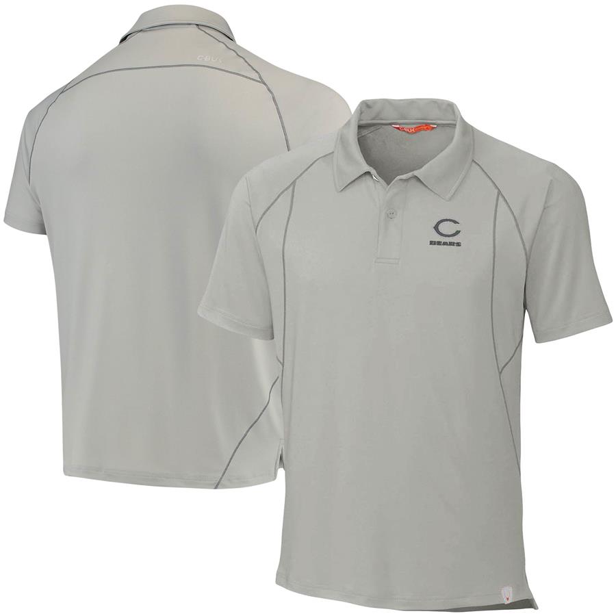 Chicago Bears CBUK by Cutter & Buck Grip Raglan Polo - Gray