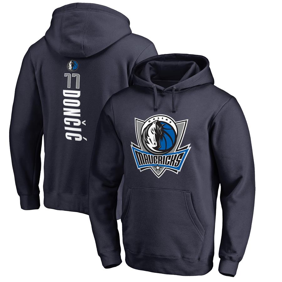 Luka Doncic Dallas Mavericks Fanatics Branded Backer Pullover Hoodie - Navy