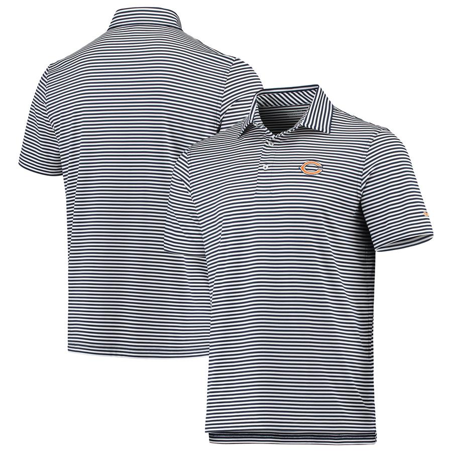Chicago Bears Vineyard Vines Winstead Stripe Polo - Navy