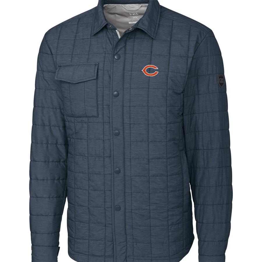 Chicago Bears Cutter & Buck Rainier Shirt Jacket - Charcoal