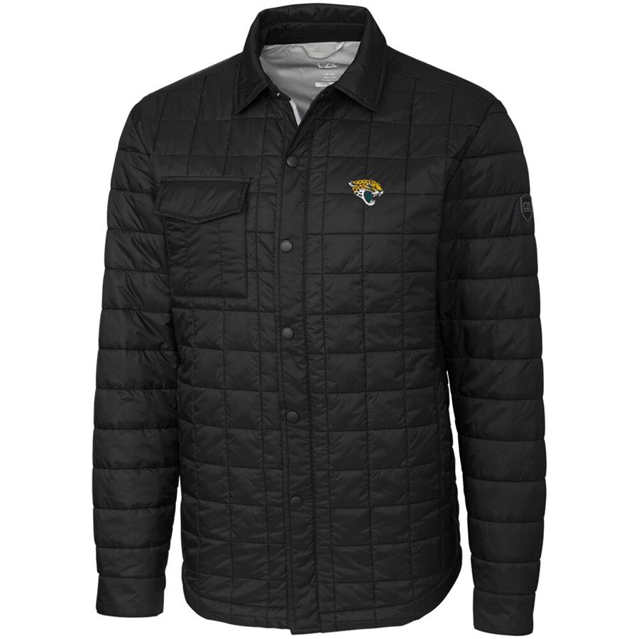 Jacksonville Jaguars Cutter & Buck Rainier Shirt Jacket - Black