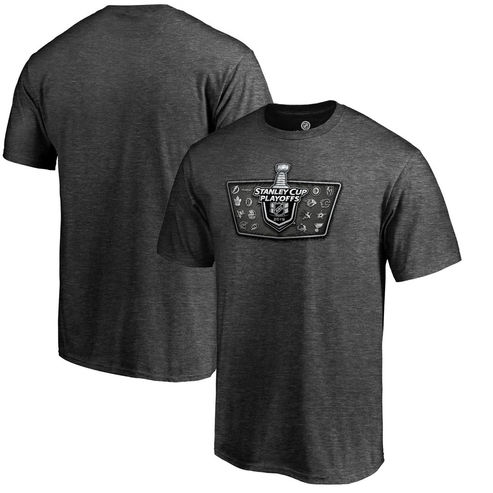 Fanatics Branded 2019 Stanley Cup Playoffs Bound Blocker Group T-Shirt - Heather Gray