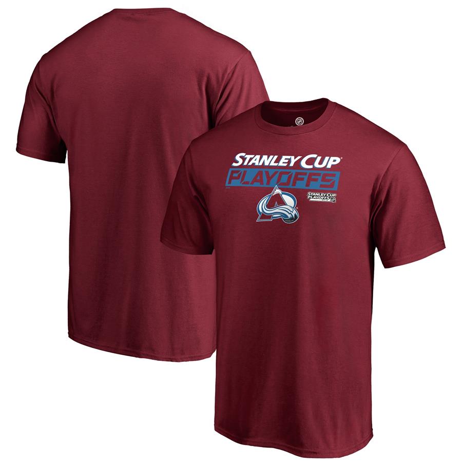 Colorado Avalanche Fanatics Branded 2019 Stanley Cup Playoffs Bound Body Checking T-Shirt - Burgundy