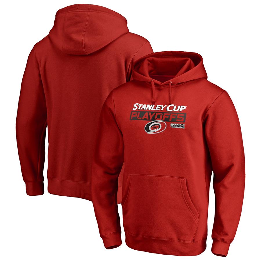 Carolina Hurricanes Fanatics Branded 2019 Stanley Cup Playoffs Bound Body Checking Pullover Hoodie - Red