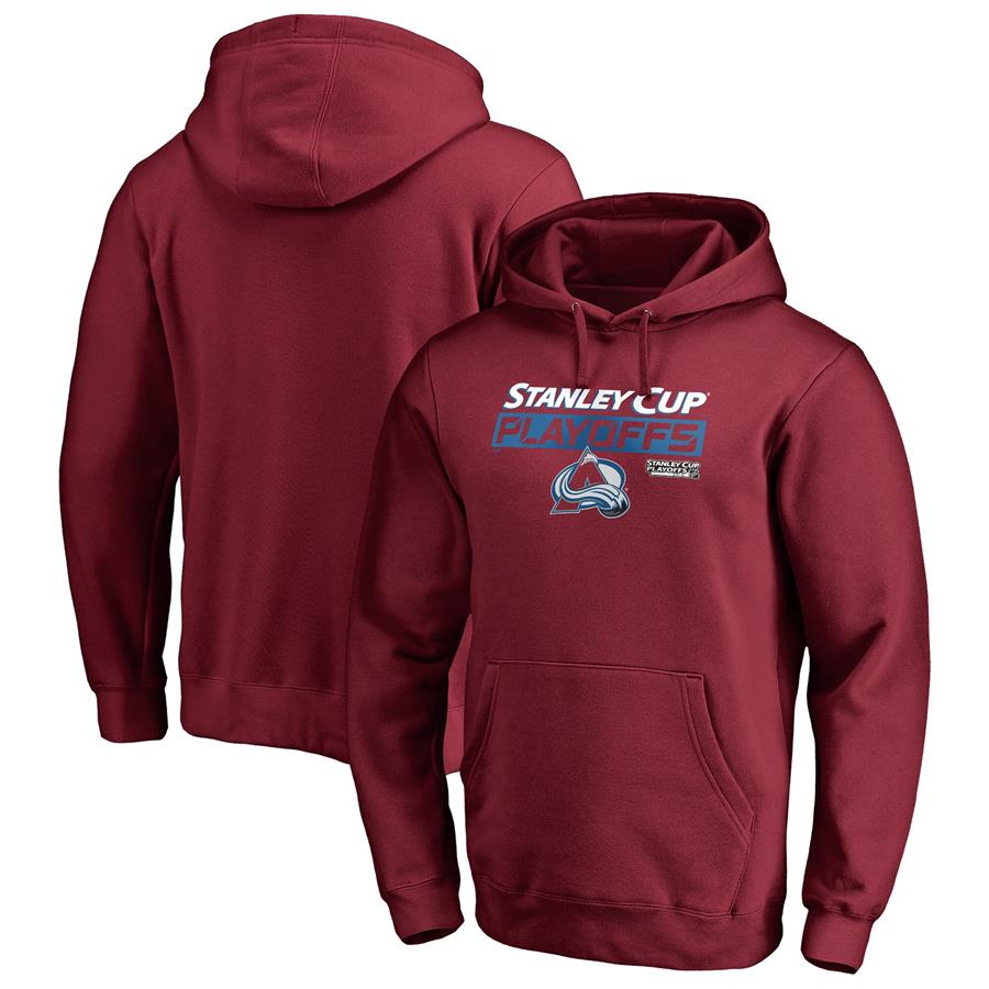 Colorado Avalanche Fanatics Branded 2019 Stanley Cup Playoffs Bound Body Checking Pullover Hoodie - Burgundy