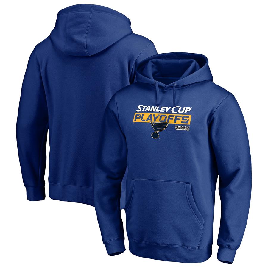 St. Louis Blues Fanatics Branded 2019 Stanley Cup Playoffs Bound Body Checking Pullover Hoodie - Royal