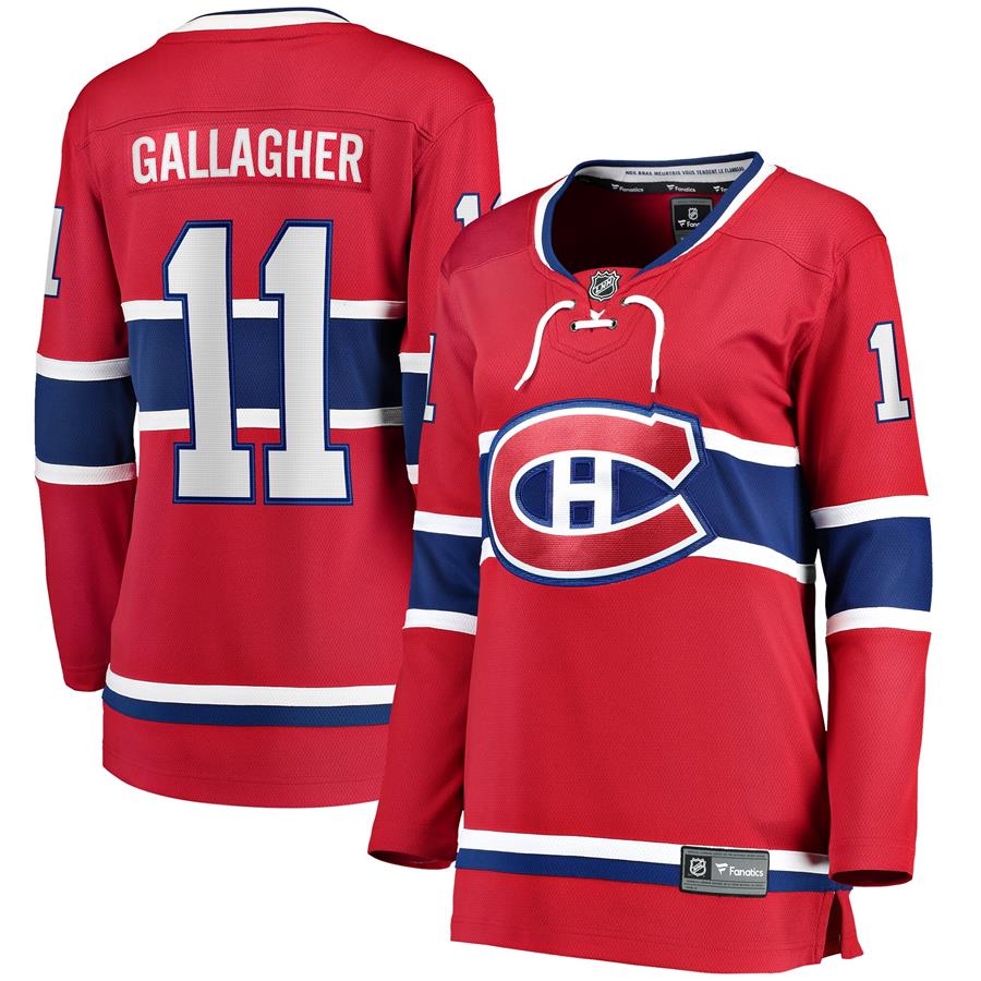 Brendan Gallagher Montreal Canadiens Fanatics Branded Women's Home Breakaway Player Jersey - Red