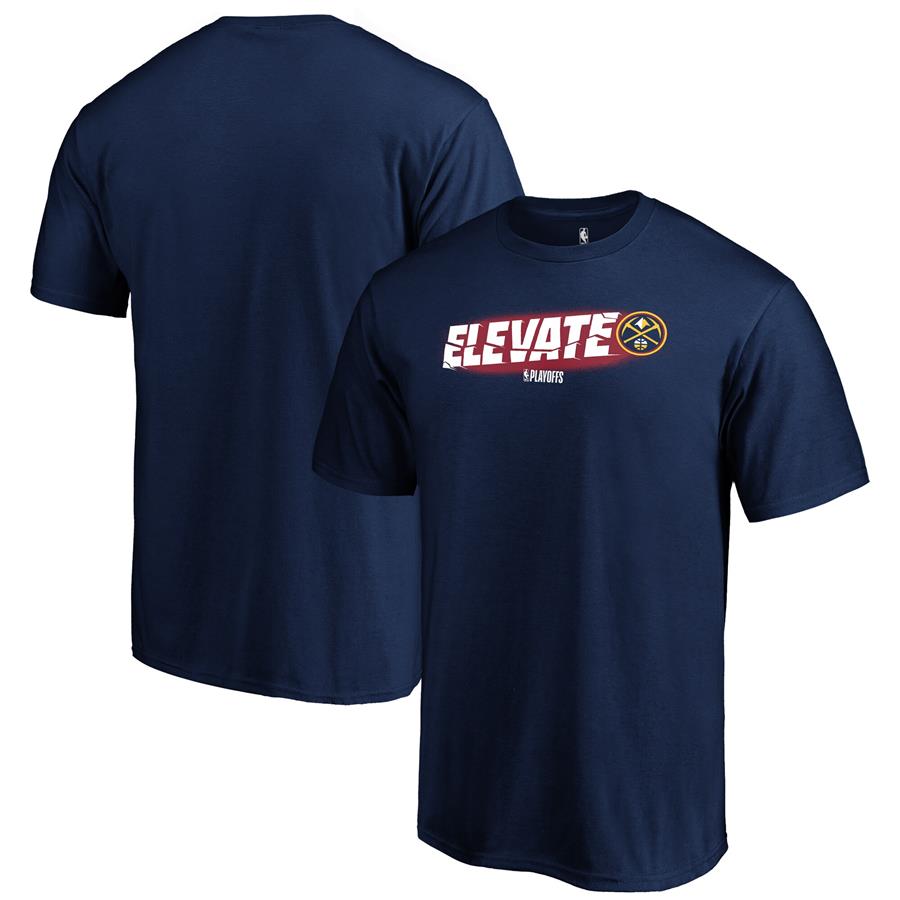 Denver Nuggets Fanatics Branded 2019 NBA Playoffs Bound Tip Off Dunk T-Shirt - Navy