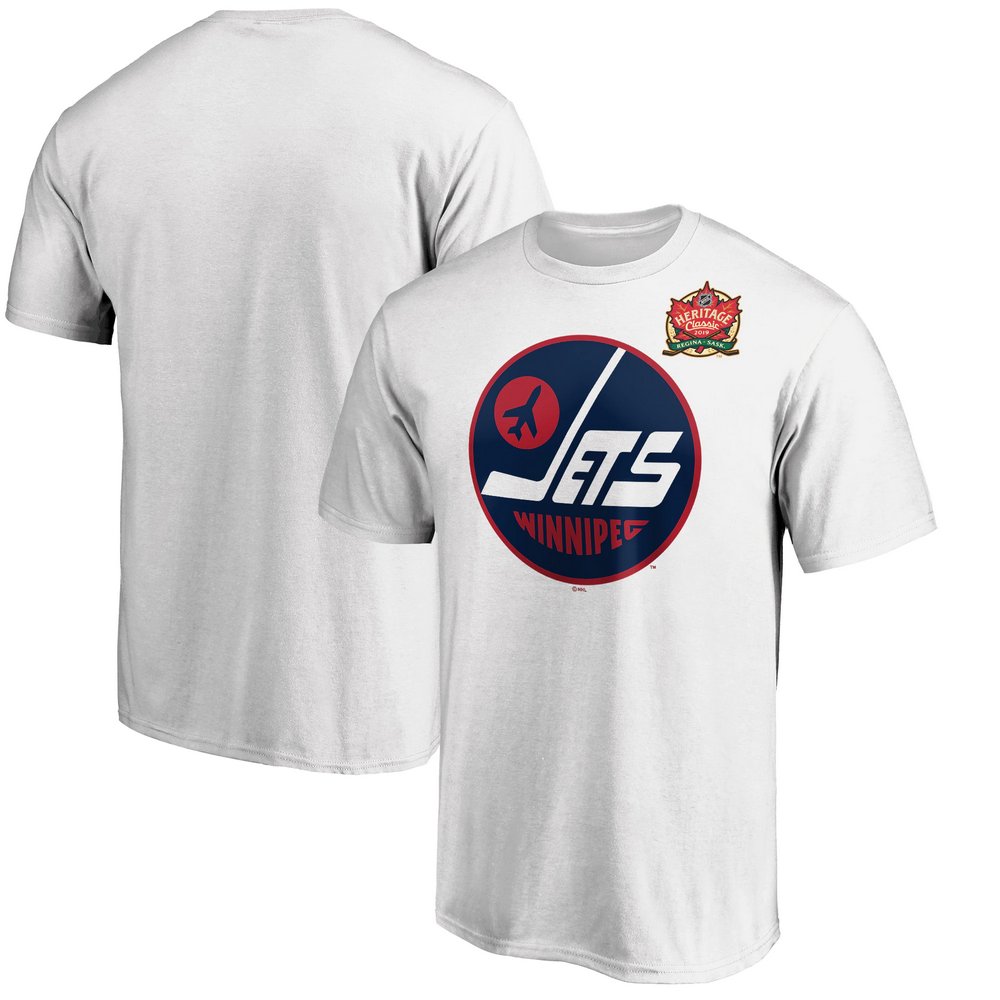 Winnipeg Jets Fanatics Branded 2019 Heritage Classic Primary Logo T-Shirt - White