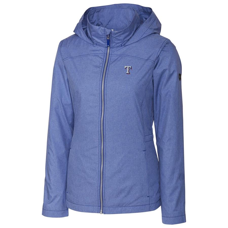 Texas Rangers Cutter & Buck Women's Panoramic Packable Full-Zip Jacket - Heather Royal