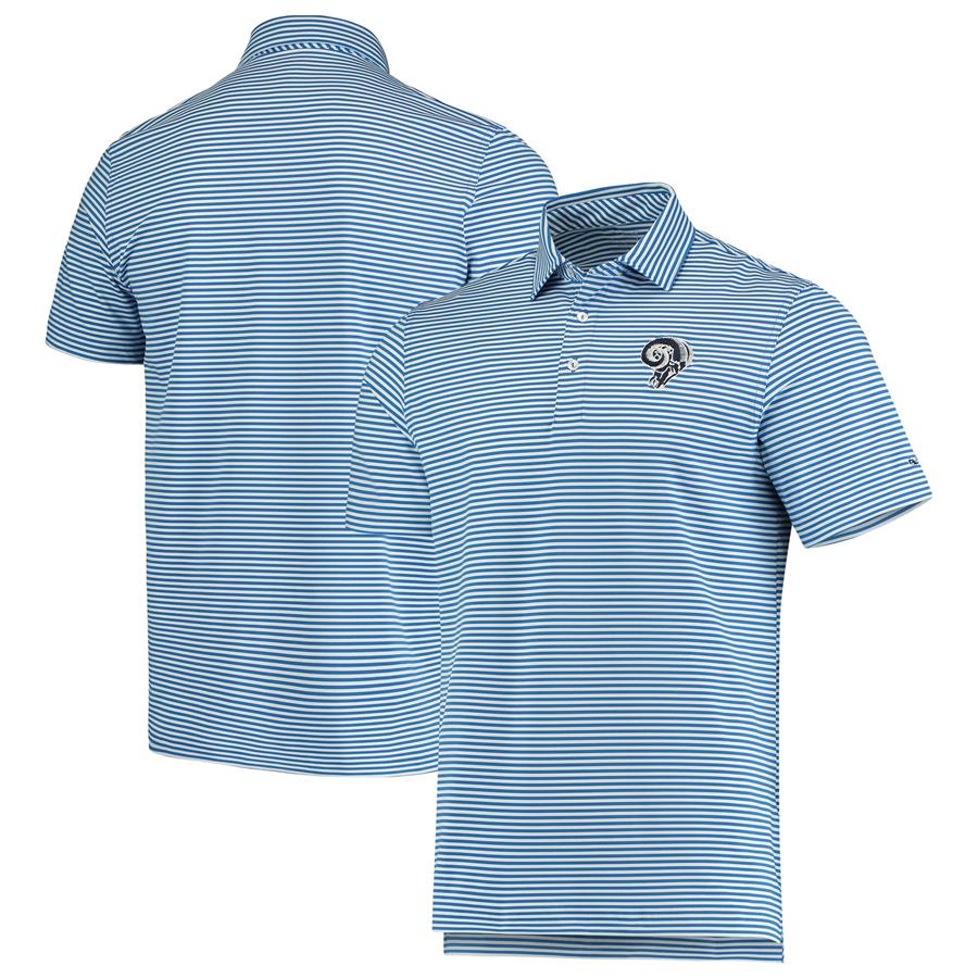 Los Angeles Rams Vineyard Vines Winstead Stripe Throwback Polo - Royal