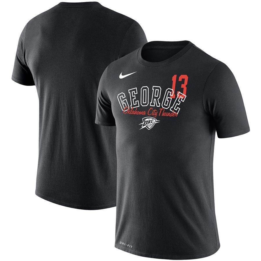 Paul George Oklahoma City Thunder Nike Player Performance T-Shirt - Black