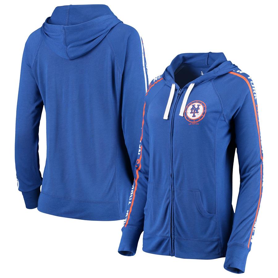 New York Mets Touch by Alyssa Milano Women's Preseason Full-Zip Hoodie - Royal