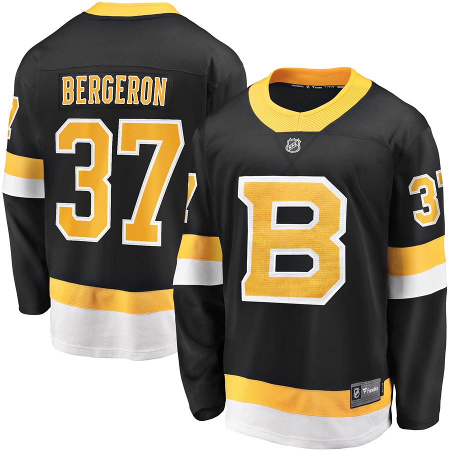 Patrice Bergeron Boston Bruins Fanatics Branded Alternate Premier Breakaway Player Jersey - Black