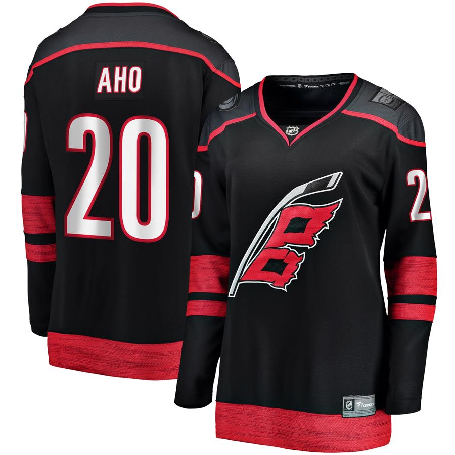 Sebastian Aho Carolina Hurricanes Fanatics Branded Women's Alternate Premier Breakaway Jersey - Black