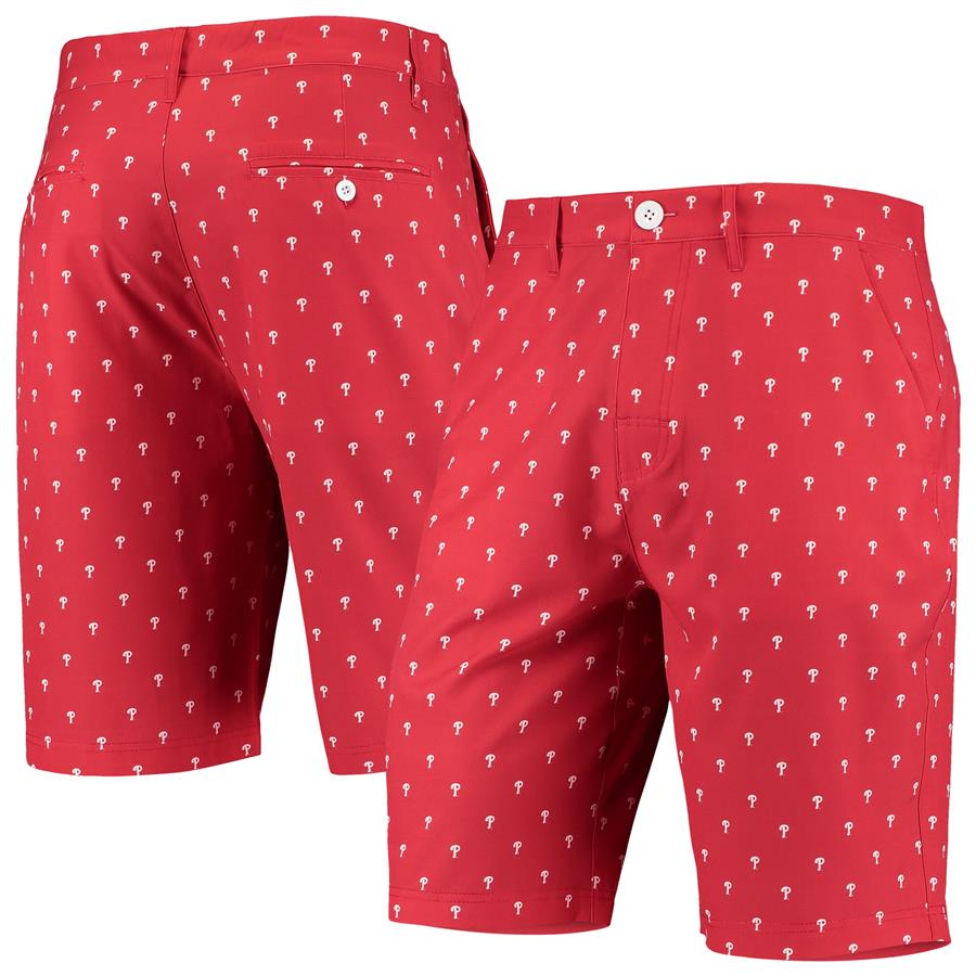 Philadelphia Phillies Repeat Logo Walking Shorts - Red