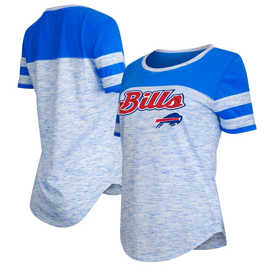 Buffalo Bills New Era Women's Glitter Gel T-Shirt - Royal