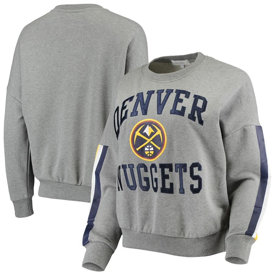 Denver Nuggets Touch by Alyssa Milano Women's Slouchy Rookie Pullover Sweatshirt - Gray