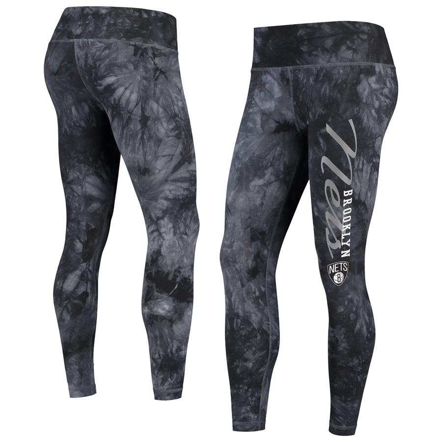Brooklyn Nets Concepts Sport Women's Burst Tie-Dye Leggings - Black