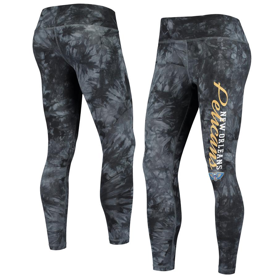 New Orleans Pelicans Concepts Sport Women's Burst Tie-Dye Leggings - Black