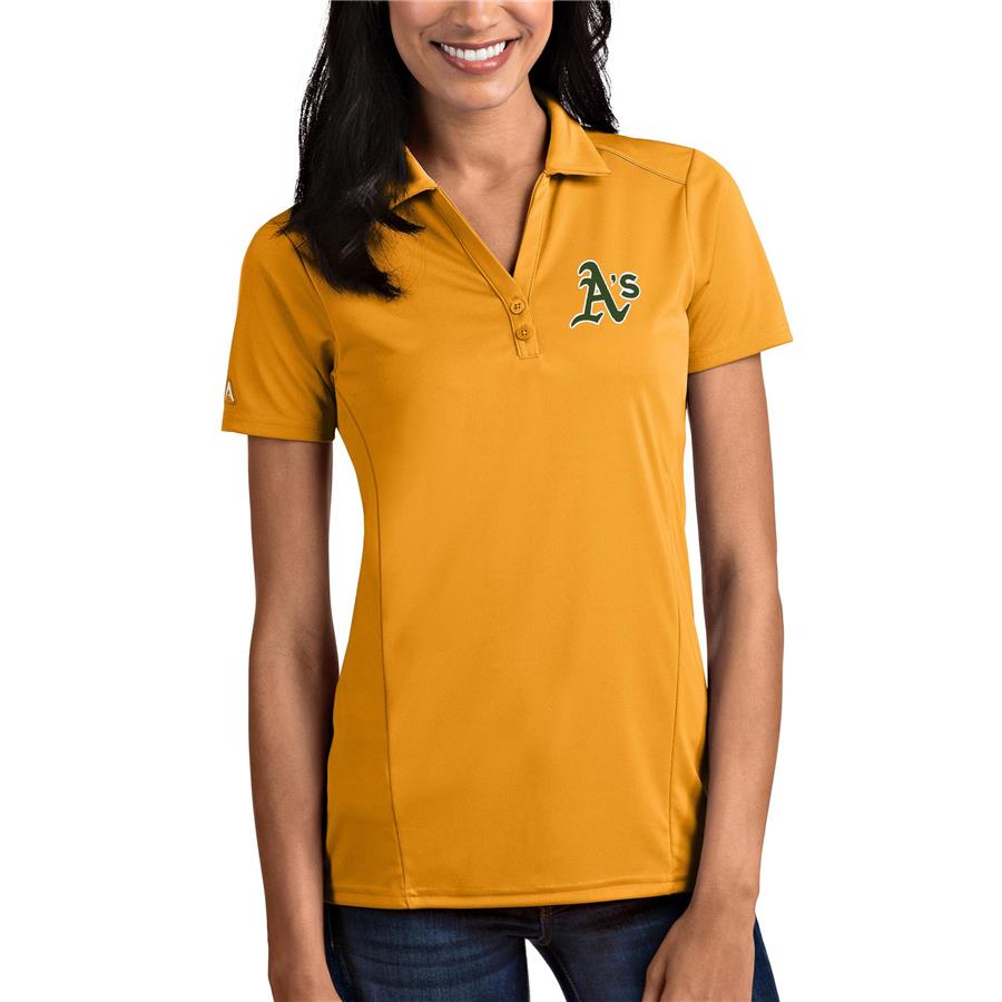Oakland Athletics Antigua Women's Tribute Polo - Gold