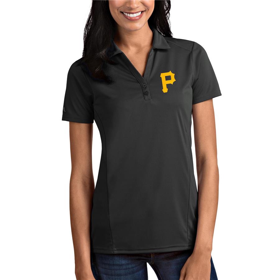 Pittsburgh Pirates Antigua Women's Tribute Polo - Gray