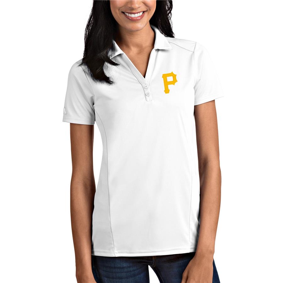Pittsburgh Pirates Antigua Women's Tribute Polo - White