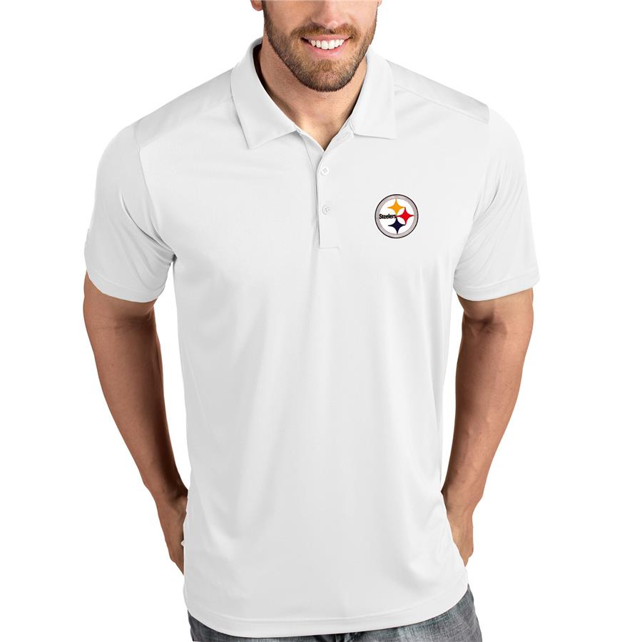 Pittsburgh Steelers Antigua Tribute Polo - White