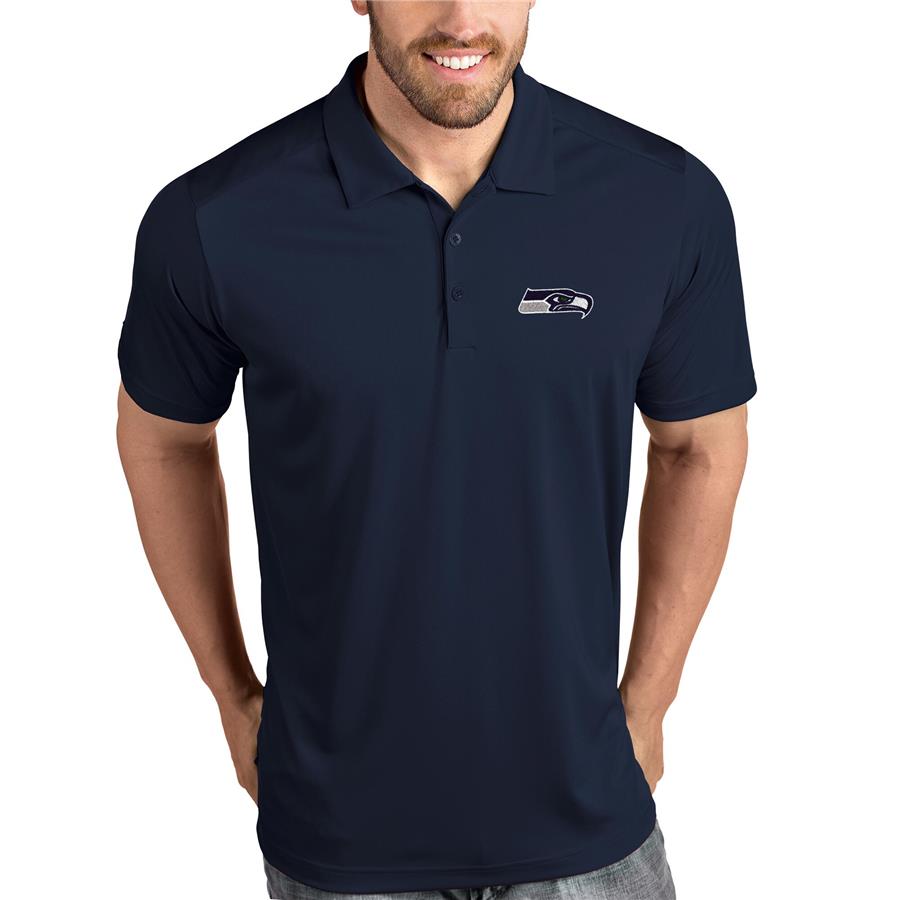 Seattle Seahawks Antigua Tribute Polo - Navy